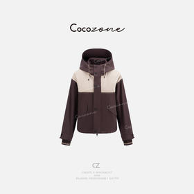 COCO ZONE 刘一一  “乐野”立领拼色街头风简约外套 CD1A1309