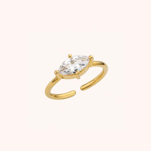 订购8周到｜MYA-BAY-FELICITY-金色 锆石 细戒指［比利时设计师］ 商品图0