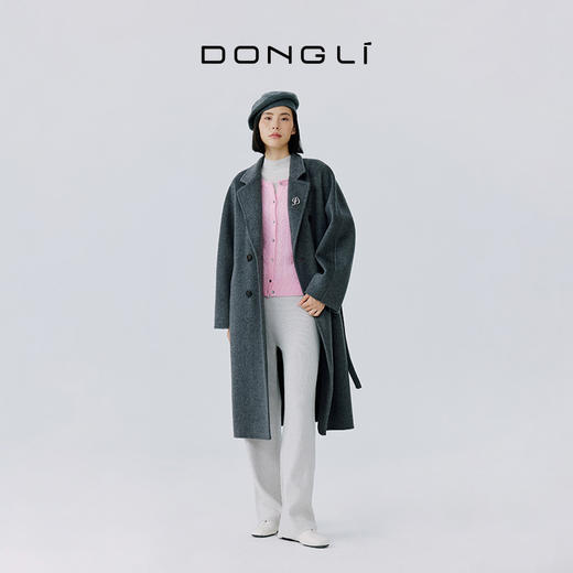 东黎 • 山羊绒女士秋冬中长款西服领宽松经典801大衣 4785 商品图6