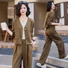 气质简约高级套装裤潮，洋气减龄显瘦职业两件套HR-ZYQQ2 商品缩略图3
