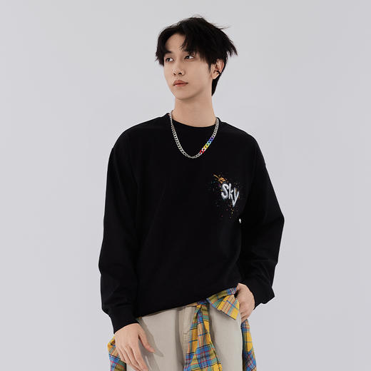 【新品上新】HX 春秋季圆领长袖T恤C102530017101 商品图1