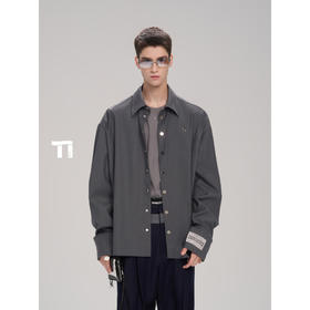 启世录TIWILLTANG“雾铂弥光”翻折袖简约衬衫