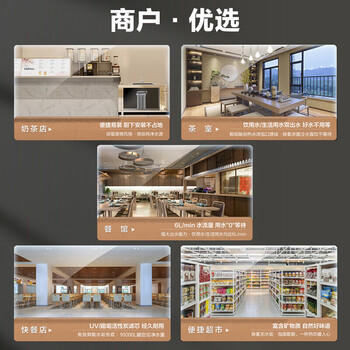 海尔（Haier）商用净水器 餐饮 茶室奶茶店餐馆便利店不锈钢双出水大流量工业饮水机多级过滤无废水  HM601-4 商品图2