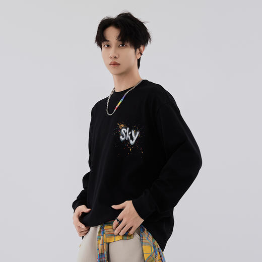 【新品上新】HX 春秋季圆领长袖T恤C102530017101 商品图5