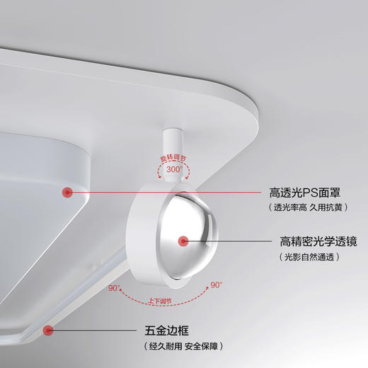 欧普（OPPLE）25新LED灯具心璇客厅主灯大气高亮奶油风卧室吸顶夕阳灯饰 商品图5