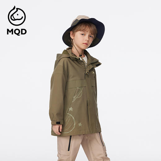 【MQD】男童秋季柔软舒适防风透气连帽风衣 商品图2