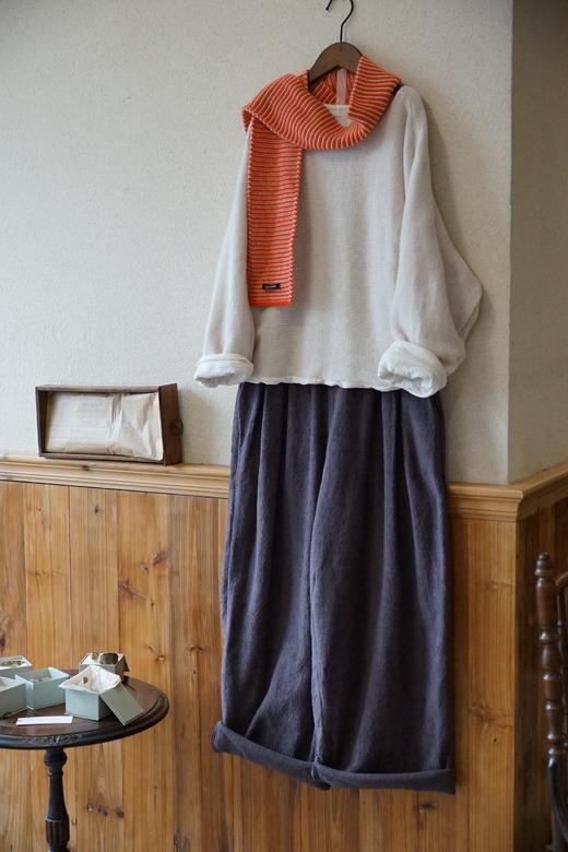 elsa esturgie石墨灰棉阔腿裤 商品图7