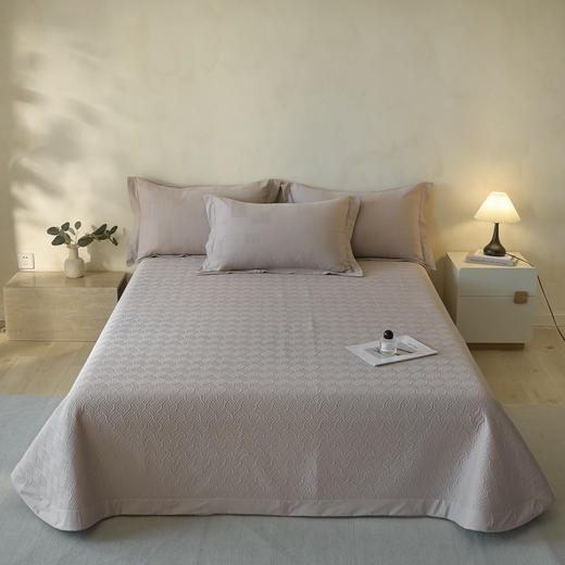 自然醒轻奢高支浮雕立体提花单件床盖HS 商品图3