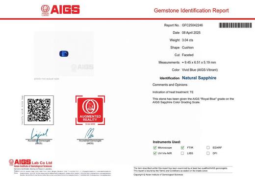 3.04ct蓝宝石戒指 商品图4