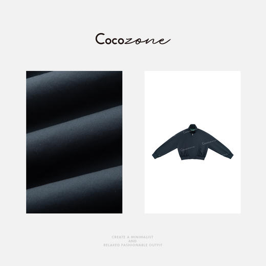 COCO ZONE 刘一一立领拉链撞色反差利落廓形层次感外套CD2A1426 商品图2