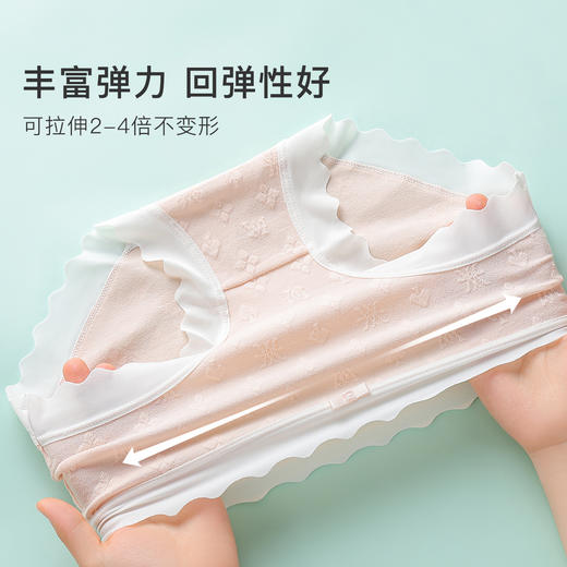 7A抑菌【5条装】内裤女舒适透气100%棉裆高弹舒适不夹臀P4115幸运格内裤 商品图5