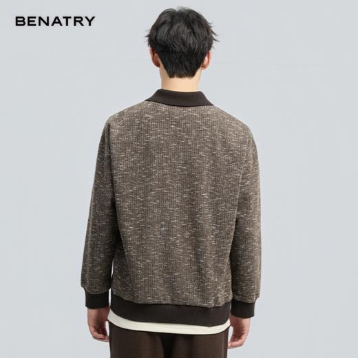 贝纳川2025秋季新品翻领POLO卫衣ECF324001 商品图7