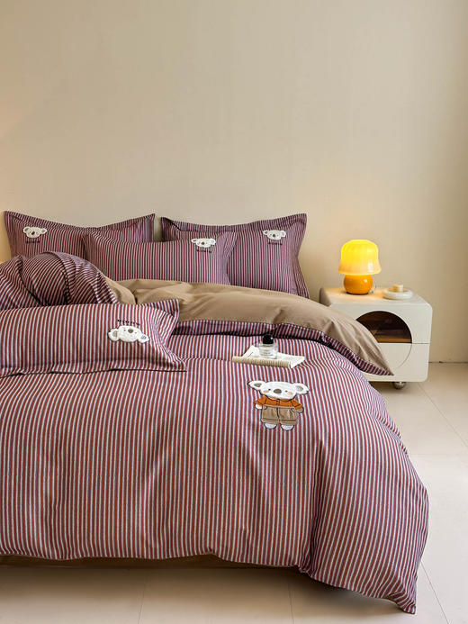 自然醒全棉磨毛卡通刺绣四件套HS 商品图7