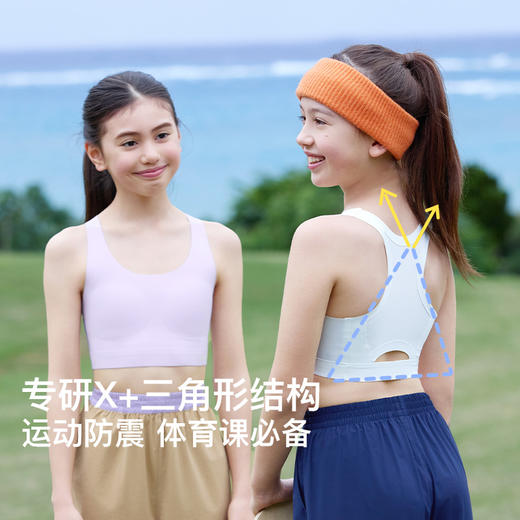 ubras旗下likeuu少女发育期体态管理内衣无尺码女童背心dr 商品图5
