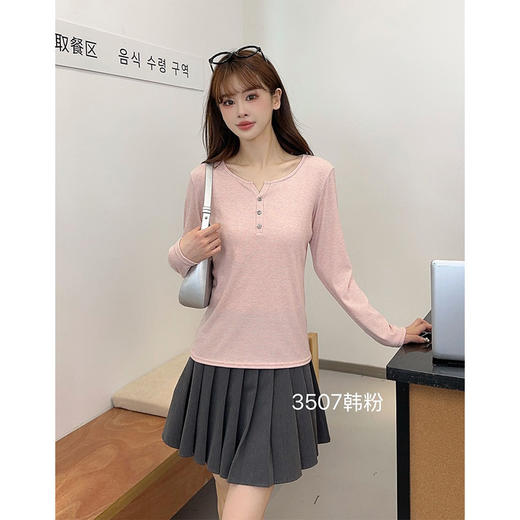 小Y领纽扣打底衫纪念日百货门店同款164745586 商品图1