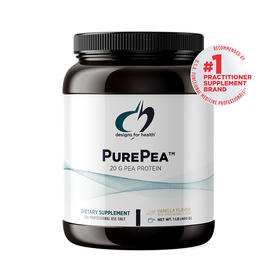 【效期至28年6月】低敏豌豆蛋白粉剂 Designs for health PurePea™ Vanilla powder 450g/瓶