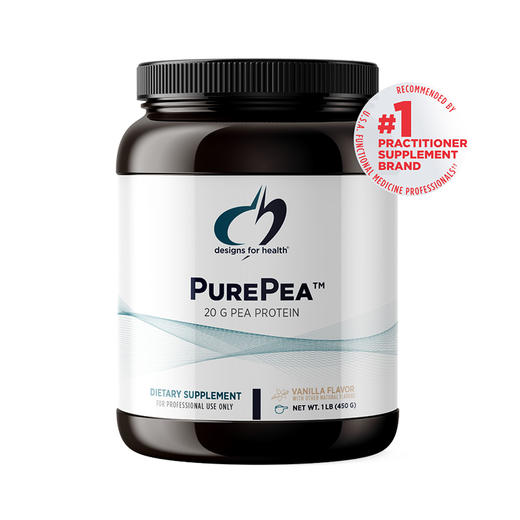 【效期至28年6月】低敏豌豆蛋白粉剂 Designs for health PurePea™ Vanilla powder 450g/瓶 商品图0