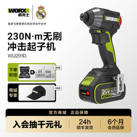 威克士WU291D锂电无刷冲击起子机电动螺丝刀电批大功率电钻手电钻