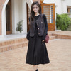 秋季新款法式氛围感小香风马甲背心气质百褶连衣裙套装HR-AIMI29998 商品缩略图0