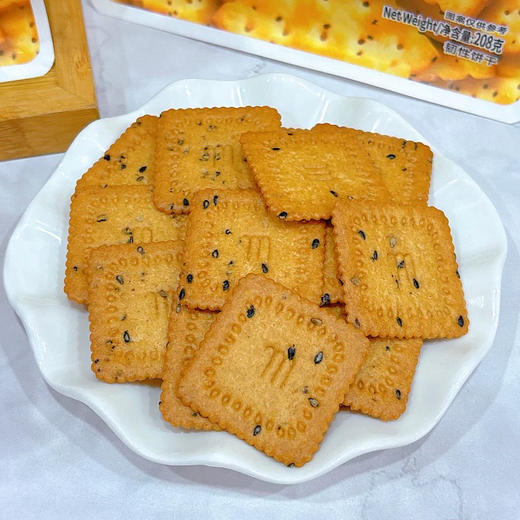 金语薄脆饼干黑豆黑芝麻味208g 商品图2