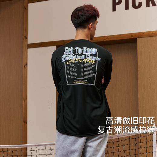 录士LUSHISI极限突破主题速干运动美式街头潮流休闲圆领t恤长袖男 商品图3