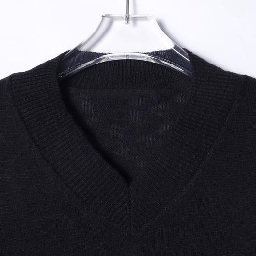 OAS806SDSA男士秋冬新款痞帅男装休闲纯色V领针织衫百搭套头毛衣时尚潮 商品图2