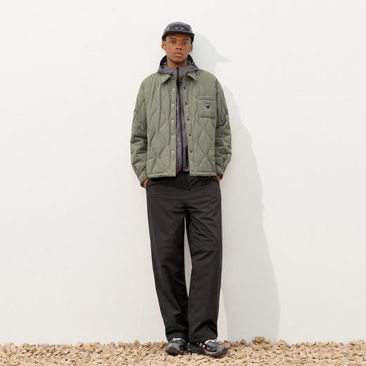 714street3M新雪丽暖绒高蓬菱格棉服2025冬季新款宽松衬衫外套男 商品图3