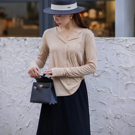 Aimi天丝羊毛打底衫|软糯亲肤巨舒适，三角领显瘦显气质 商品图6