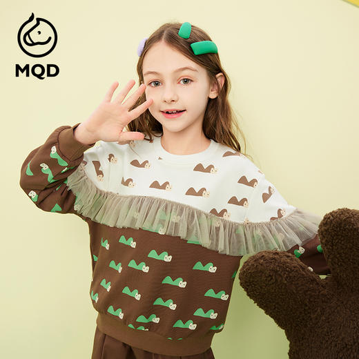 【秒3】【MQD】女童秋季童趣满版印花休闲长袖卫衣 商品图2