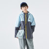 蓝汽水25冬季新款亲子中大男童拼色休闲外套防风防水条纹肌理上衣 商品缩略图3