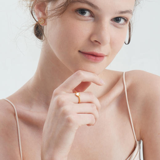 袋鼠团团贝母戒指 商品图0