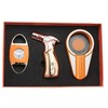 雪茄剪刀防风直冲雪茄打火机三合一套装雪茄烟灰缸三件套 商品缩略图0