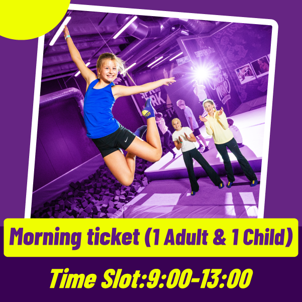 SuperPark Family Ticket (1 Adult & 1 Child) /Morning Session/ 9:00 AM to 1:00 PM