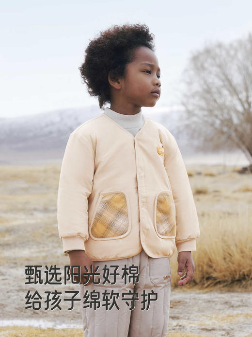 英氏男宝宝双面穿外套秋冬新款加厚保暖男童格子夹克YRWQJ4R026A 商品图0