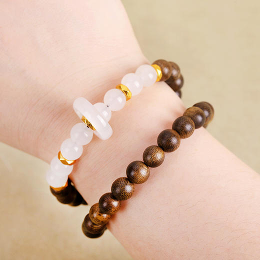 笙观相沐棋楠沉香青山黛手串 油线清晰 色泽匀美 质地油润 商品图7