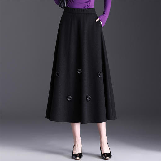 MYX垂坠感百褶大摆裙显瘦高腰蓬蓬裙2025年秋季新款长款时尚半身裙 商品图0