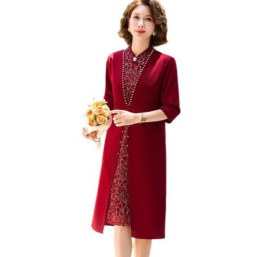 FW 167妈妈秋装连衣裙宽松大码减龄时尚 商品图4