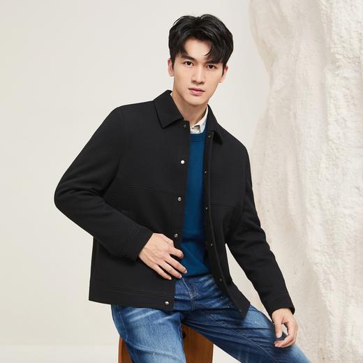 【莫代尔满身肌理茄克】柒牌男士2025秋冬新品翻领休闲青年茄克衫129K70750 商品图1