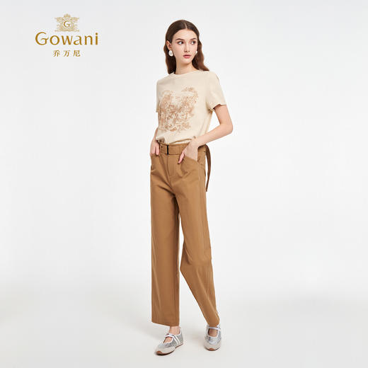 乔万尼2025秋季新品简约利落直筒裤ED3F243 商品图3