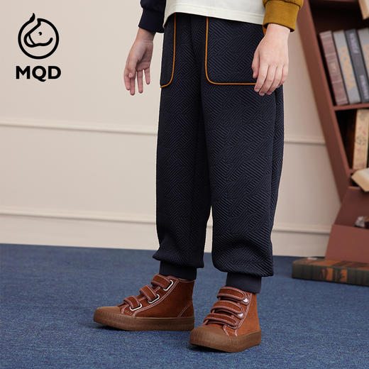 【MQD】男童秋季立体提花休闲针织长裤 商品图4