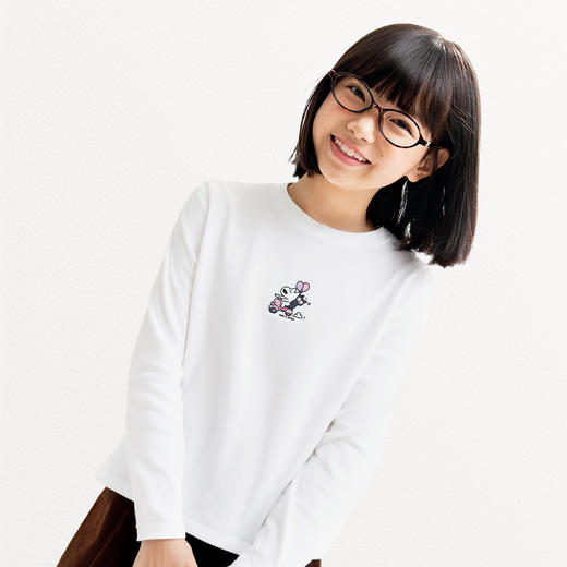 Annil联名款【阿耀和黑宝】女童圆领长袖针织衫秋季新款安奈儿童装EG531712 商品图2