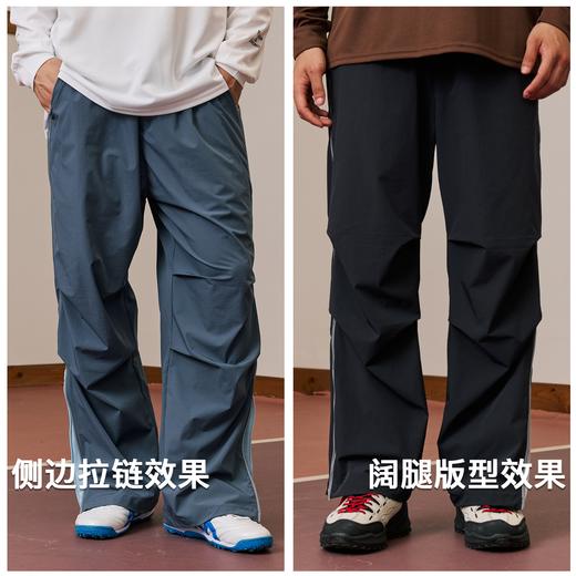 LUSHISI千机主题拉链侧边吸湿速干运动篮球户外复古拼接训练长裤 商品图4