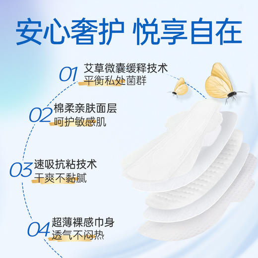 胖东来同款韩国进口恩芝艾草微囊系列卫生巾6包组合 商品图0