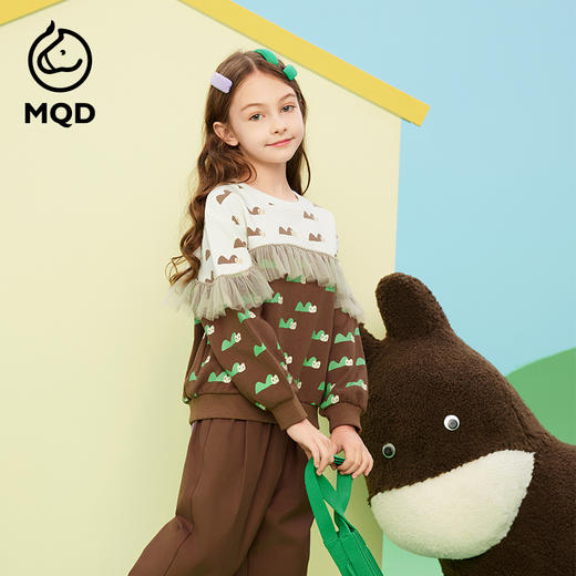【秒3】【MQD】女童秋季童趣满版印花休闲长袖卫衣 商品图1