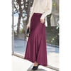 米思阳2026春新款高端光泽感纯色醋纤中长款裙子半身裙女5636 商品缩略图2
