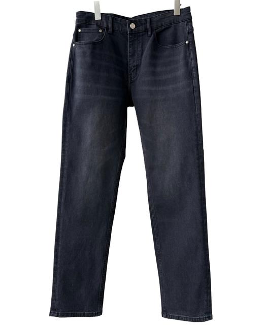 男款微弹做旧印花小直筒牛仔裤长裤007 商品图0