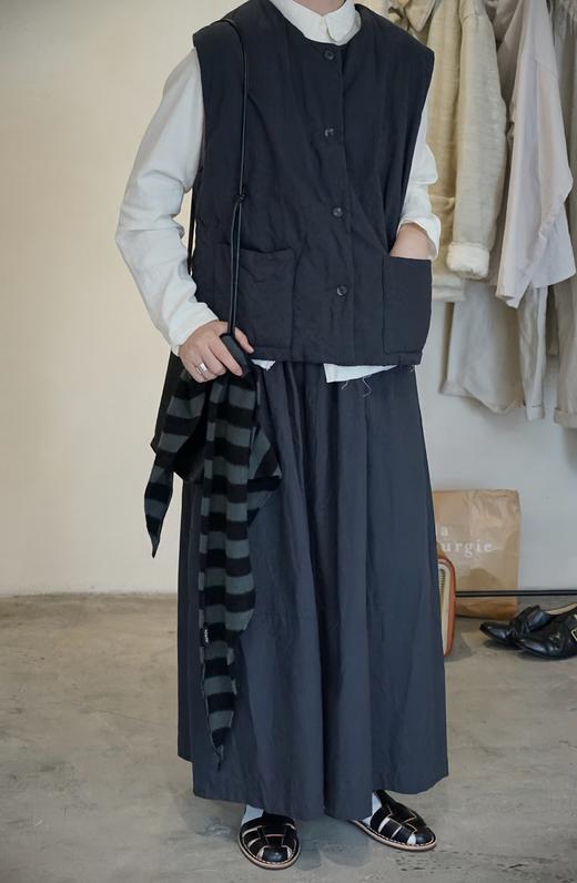 elsa esturgie黑色棉麻半裙 商品图5