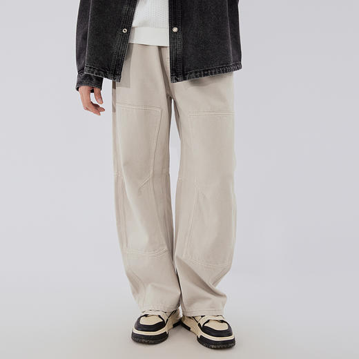 【新品上新】HX 秋季水洗弯刀牛仔长裤Z201530003101/02 商品图6