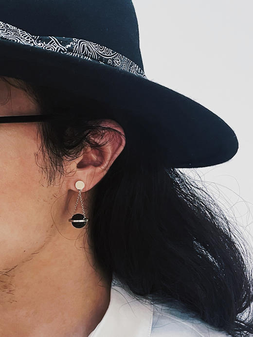 SSCE｜222SAS1E301F Earrings火山石 土星不对称耳环【SATURN】 商品图2
