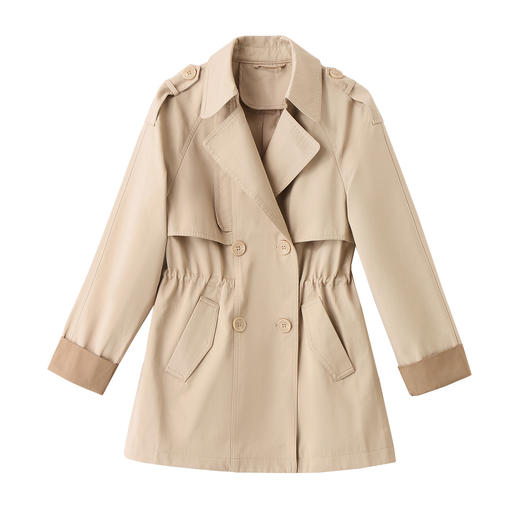 丁摩 风衣外套女春秋新款中长款时尚洋气大衣高端设计感5ZF-8059 商品图4